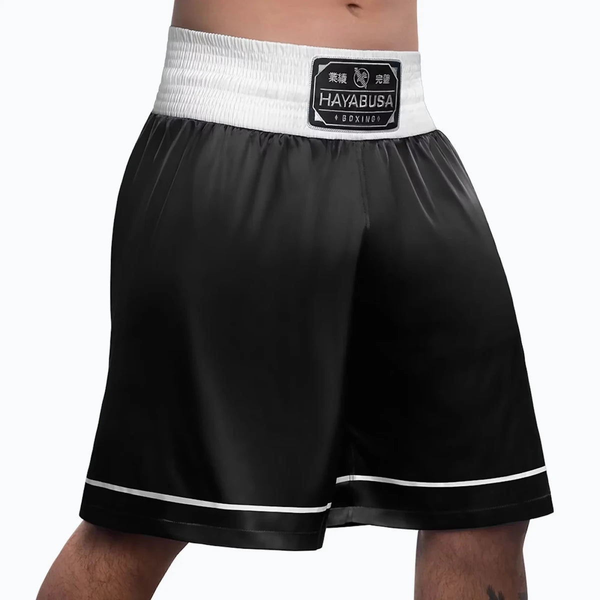 Shorts de boxe Hayabusa preto frente