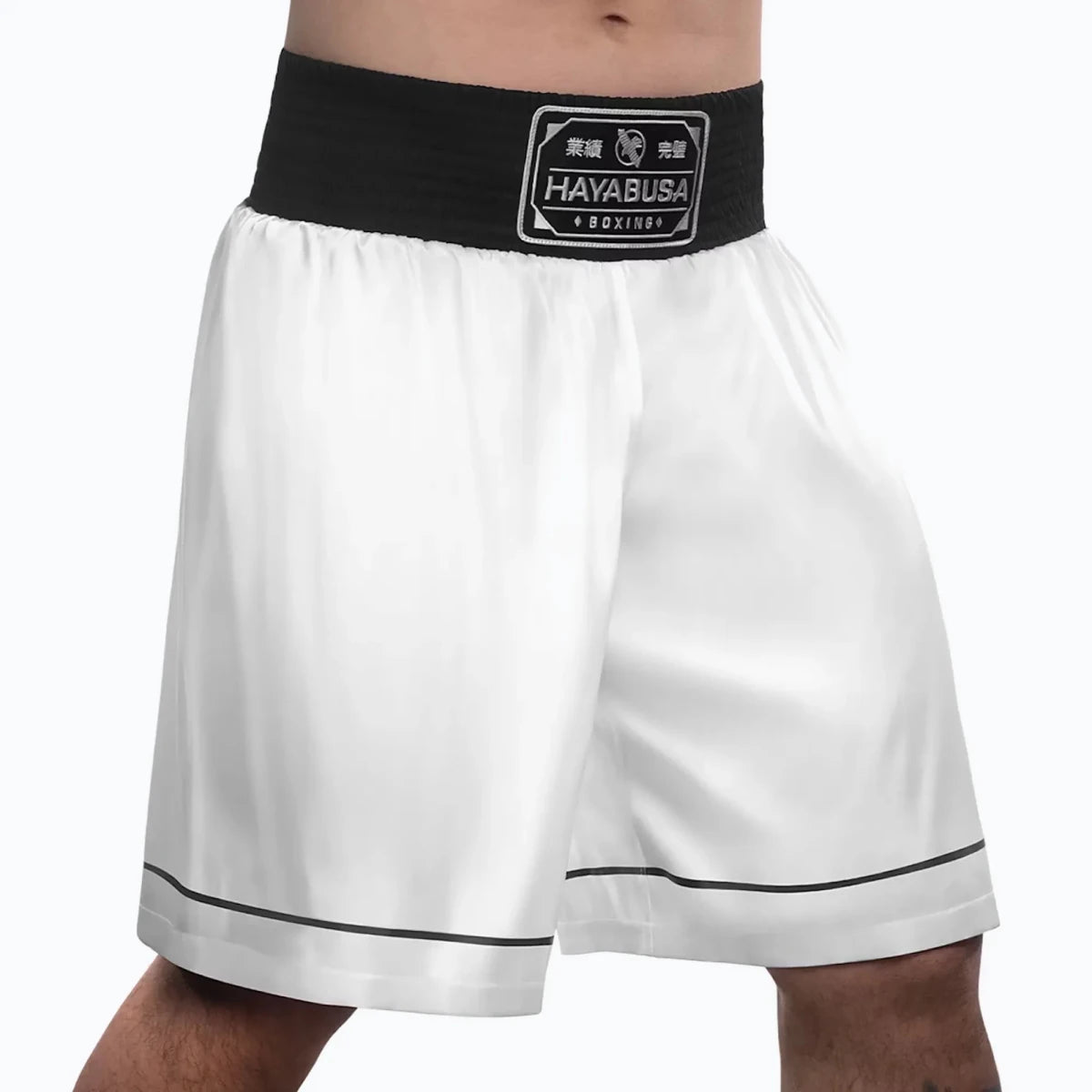 Shorts de boxe retrô branco Hayabusa