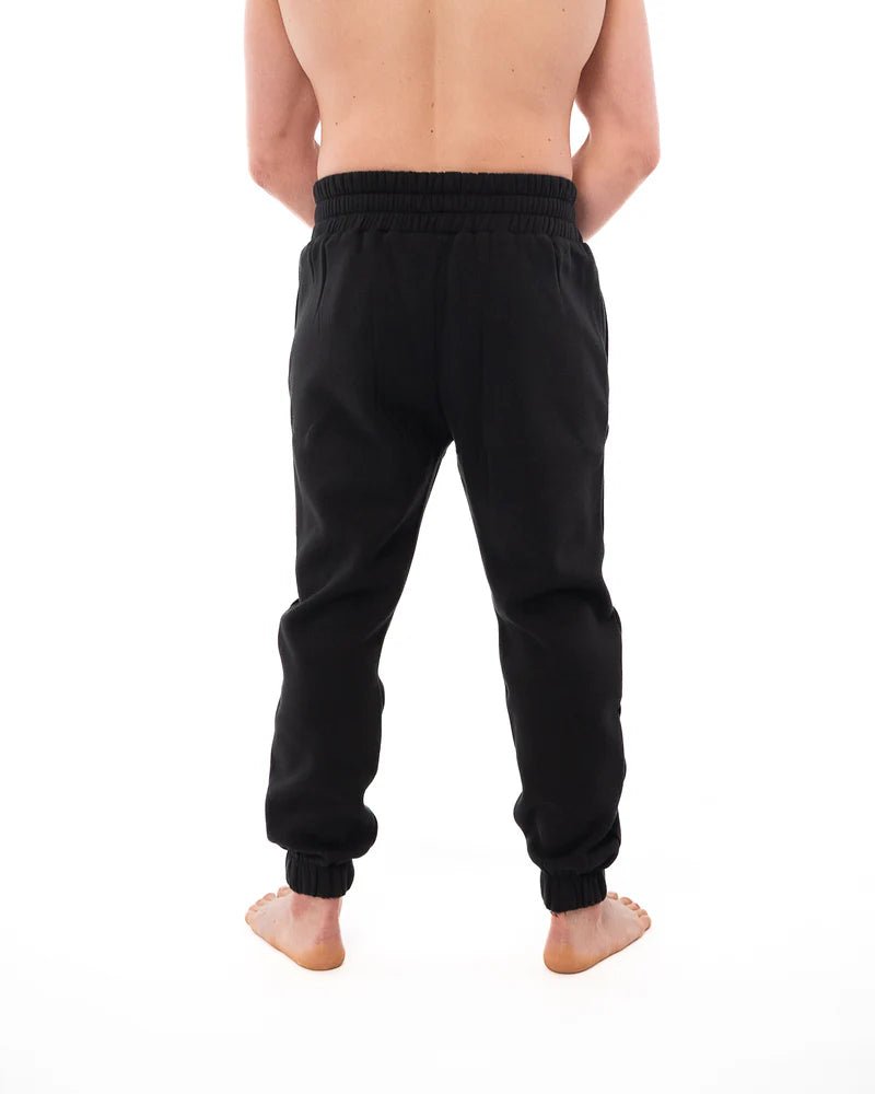 Vista trasera pantalón deportivo Metal Boxe negro estilo boxeo tradicional