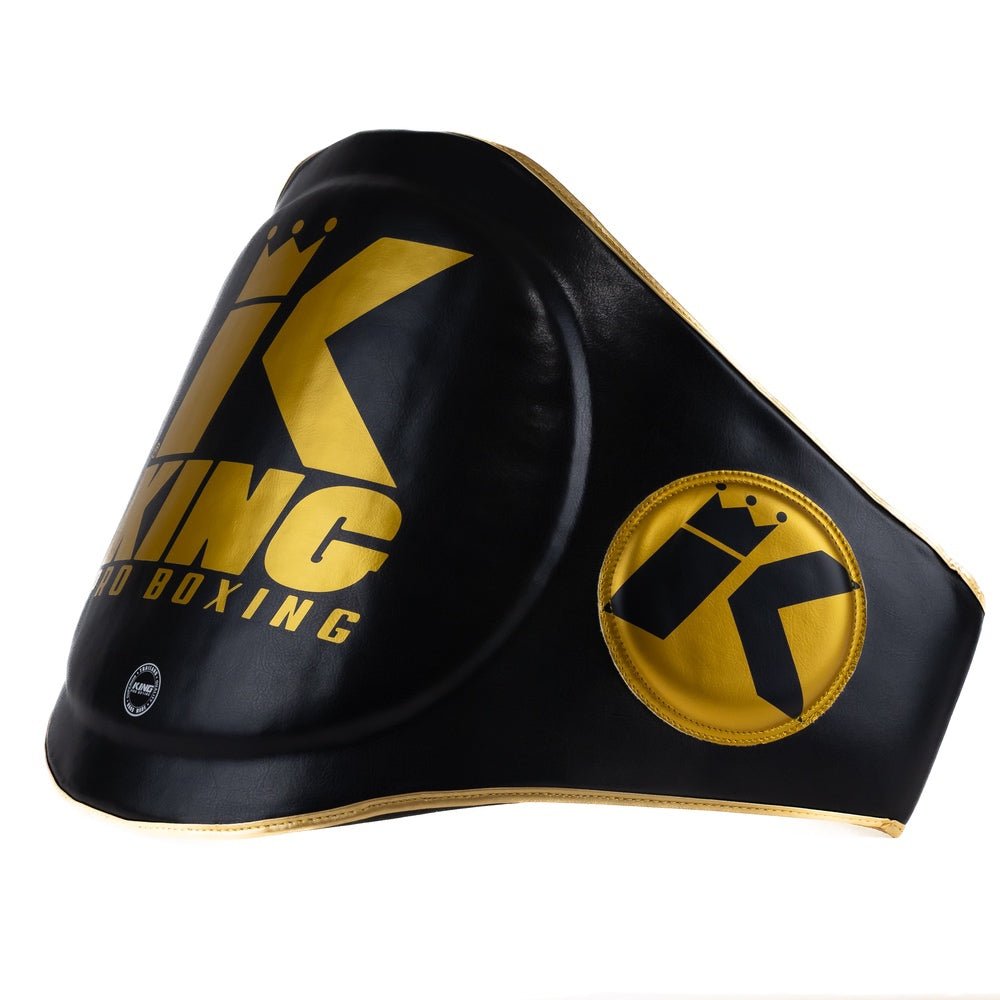 King Pro Boxing schwarzer Bauchschutz für Trainer mit verstärkter Polsterung an den Seiten