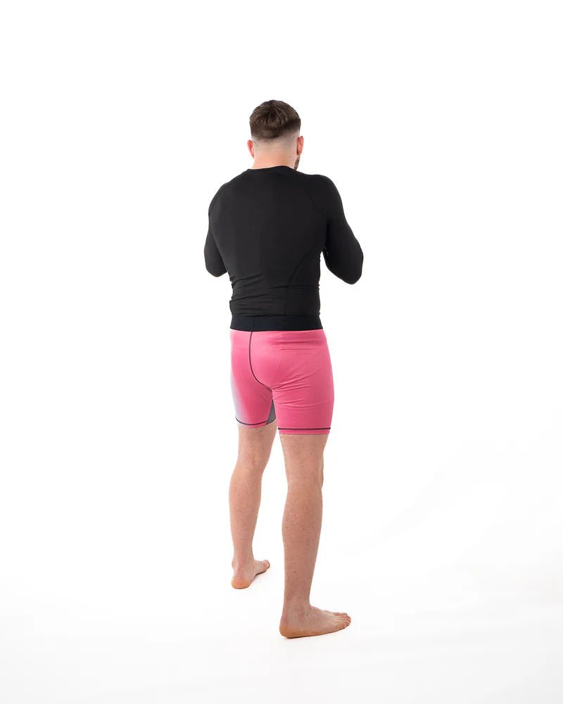 Vista traseira rashguard mangas compridas Metal Boxing Miami Vibe proteção total para o braço