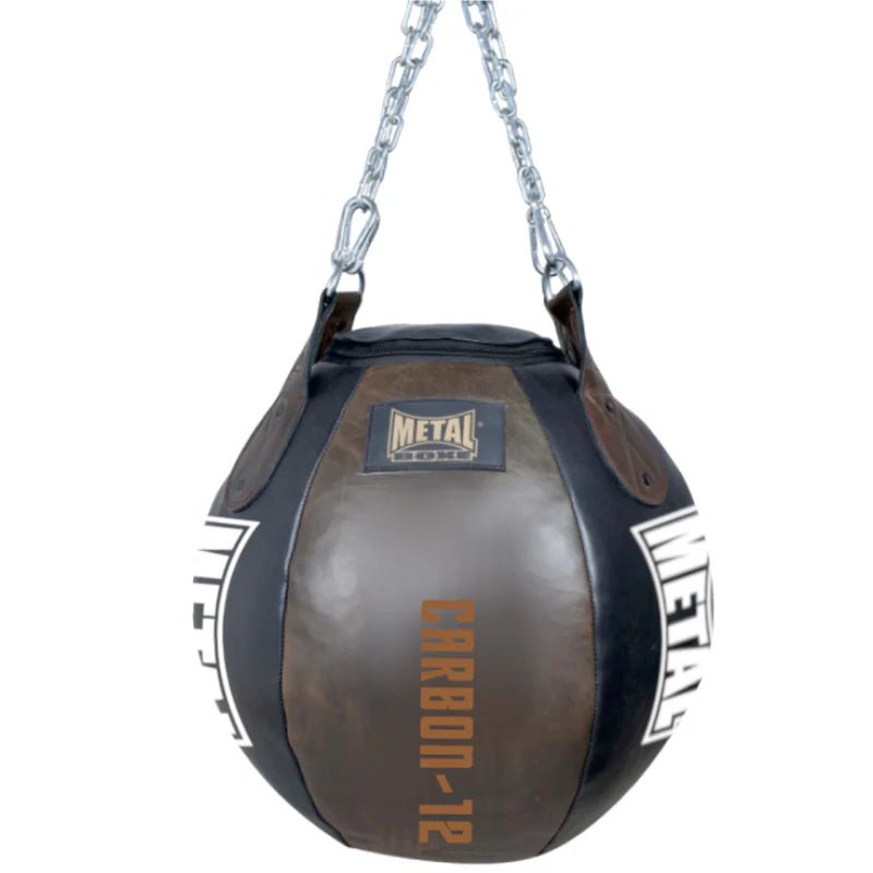 Side view of the massive 60cm 40kg Metal Boxing ball bag, ideal for uppercut training
