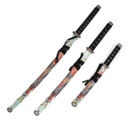Set of 3 Decorative Samurai Katanas with Stand