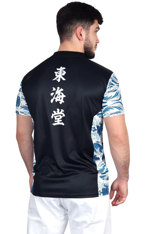Rückansicht des schwarzen Tokaido Tsunami Funktionsshirt, reguläre Passform