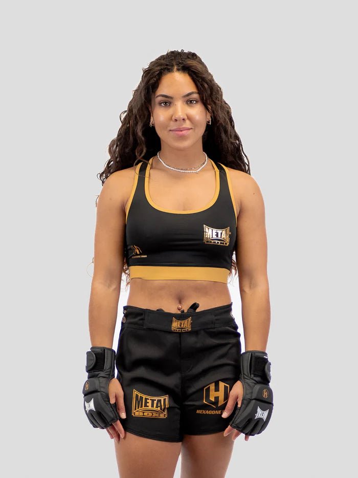 Vorderansicht-Sportoberteil Metal Boxing Hexagon MMA, offizielles Design für den Kampf