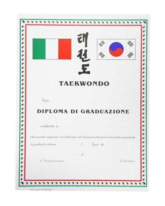 Taekwondo Diploma Itaki Graduation