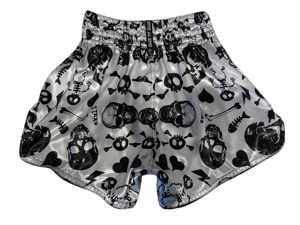 B Legend Skull &amp; Bones Muay Thai Shorts 