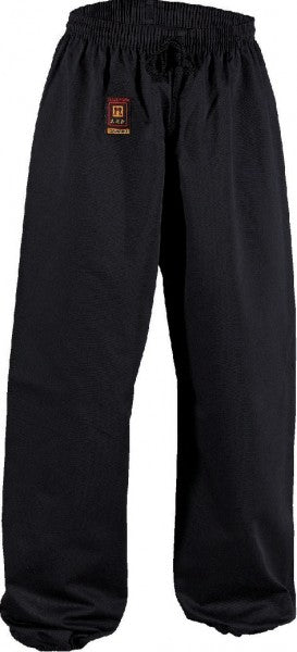 BLACK Kung Fu Karate PANTS with elastic waist and ankles 