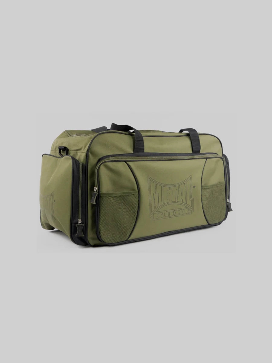 Vista frontal de la bolsa de deporte Metal Boxe Club Khaki de 60 litros