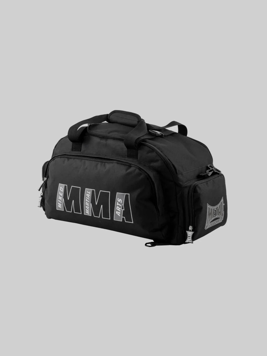Bolsa de deporte MMA Metal Boxing de 40 litros negra con asas reforzadas y bandolera