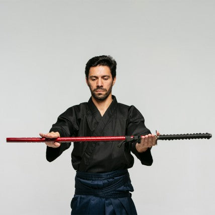 Brown Bamboo Forged Steel Decorative Katana