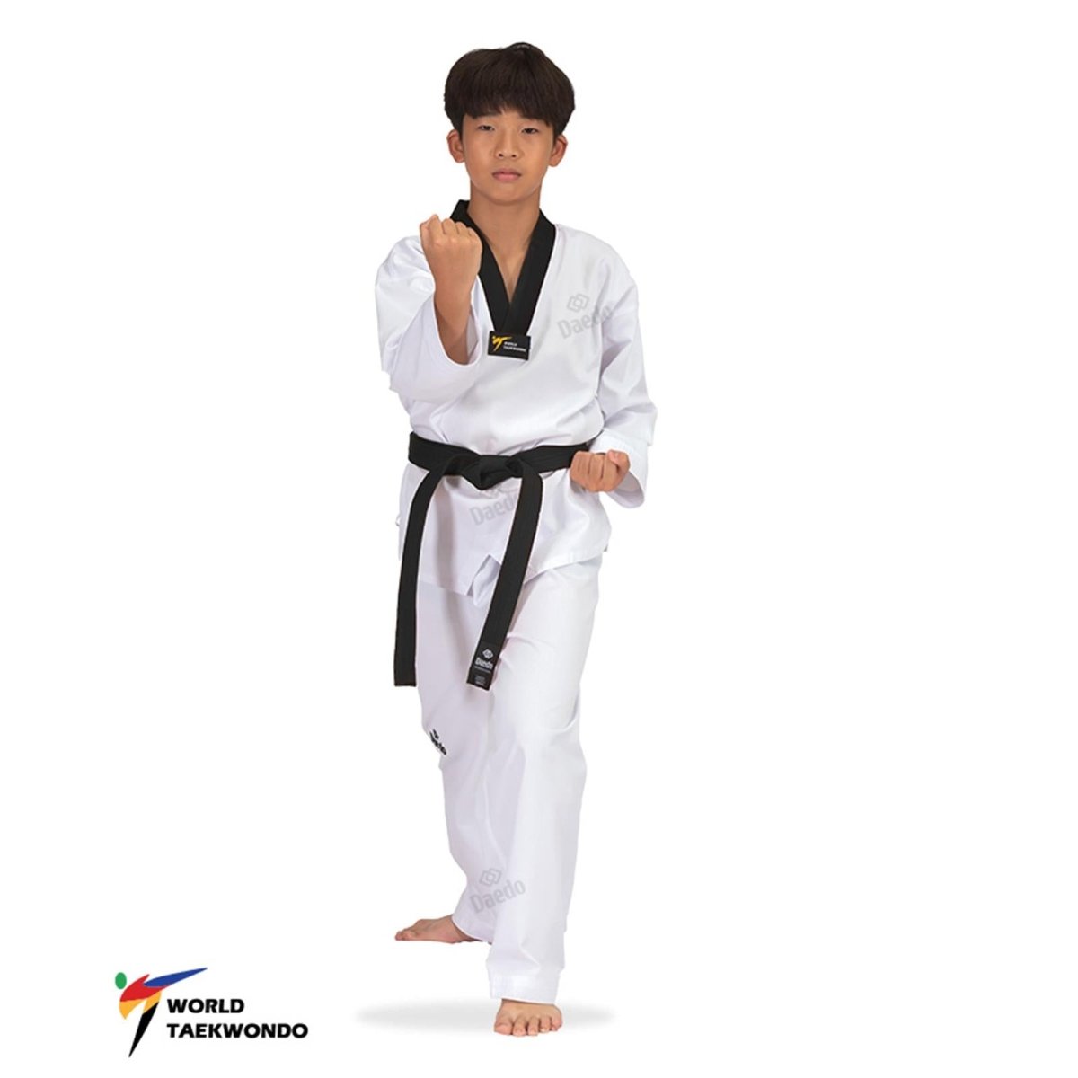 Dobok Taekwondo DAEDO Collo Nero Stampa Retro - Fight Club Store