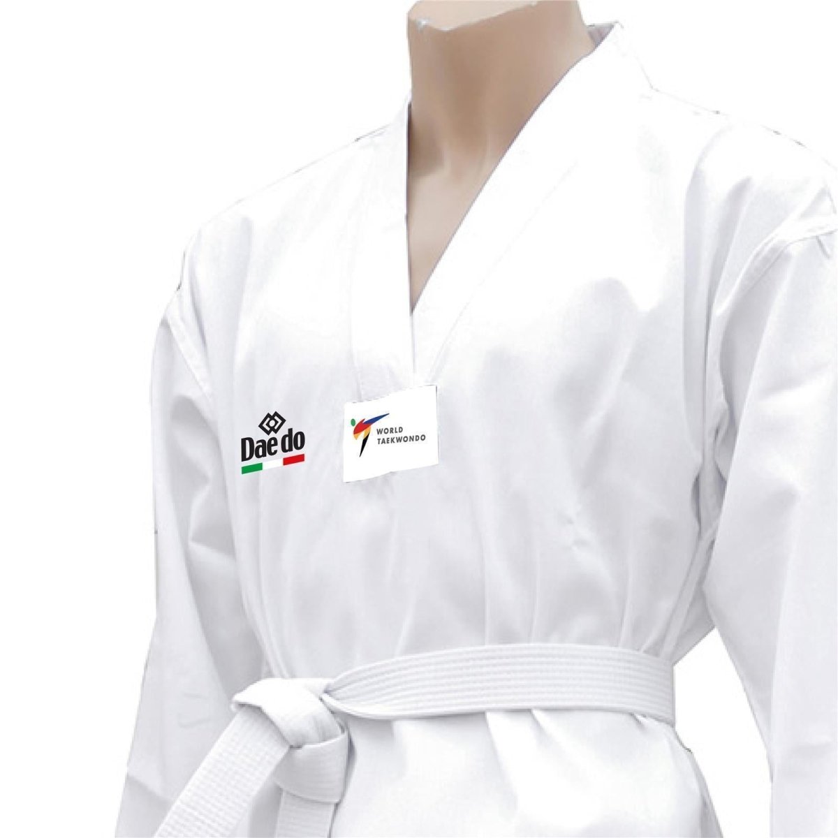 DOBOK Taekwondo Daedo Italia Collo Bianco WT - Fight Club Store