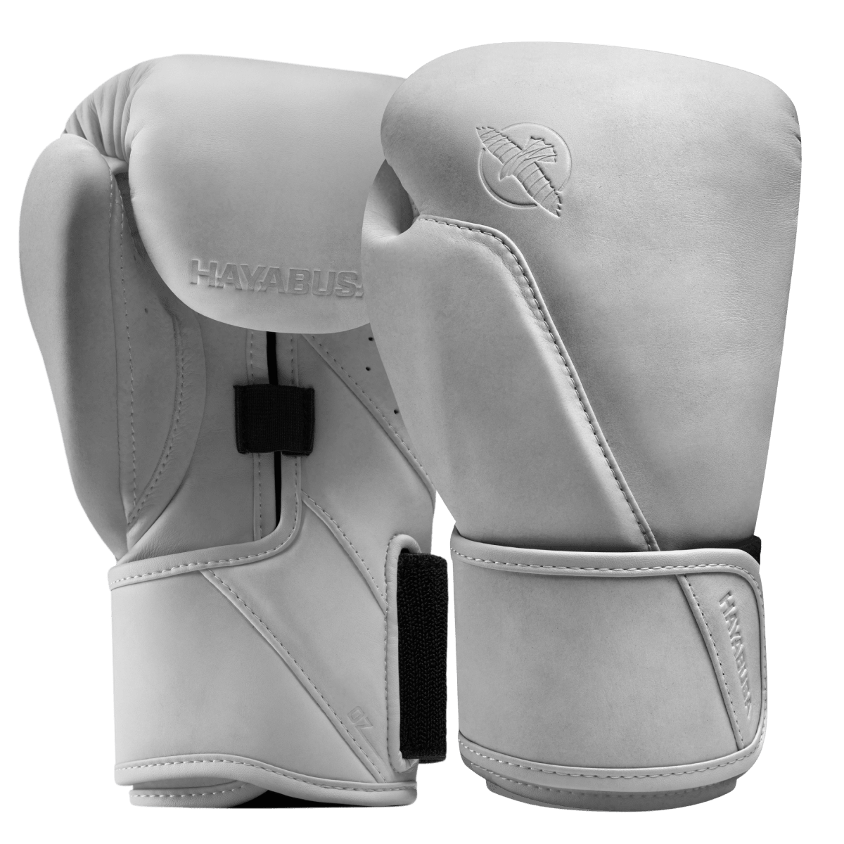 Par de luvas de boxe Hayabusa T360 em branco Sea Smoke, couro anilina de alta qualidade