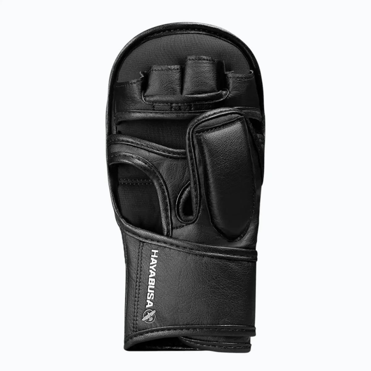 View of the palm with Y-Volar design of the black T3 Hybrid gloves for total control during grappling phases.