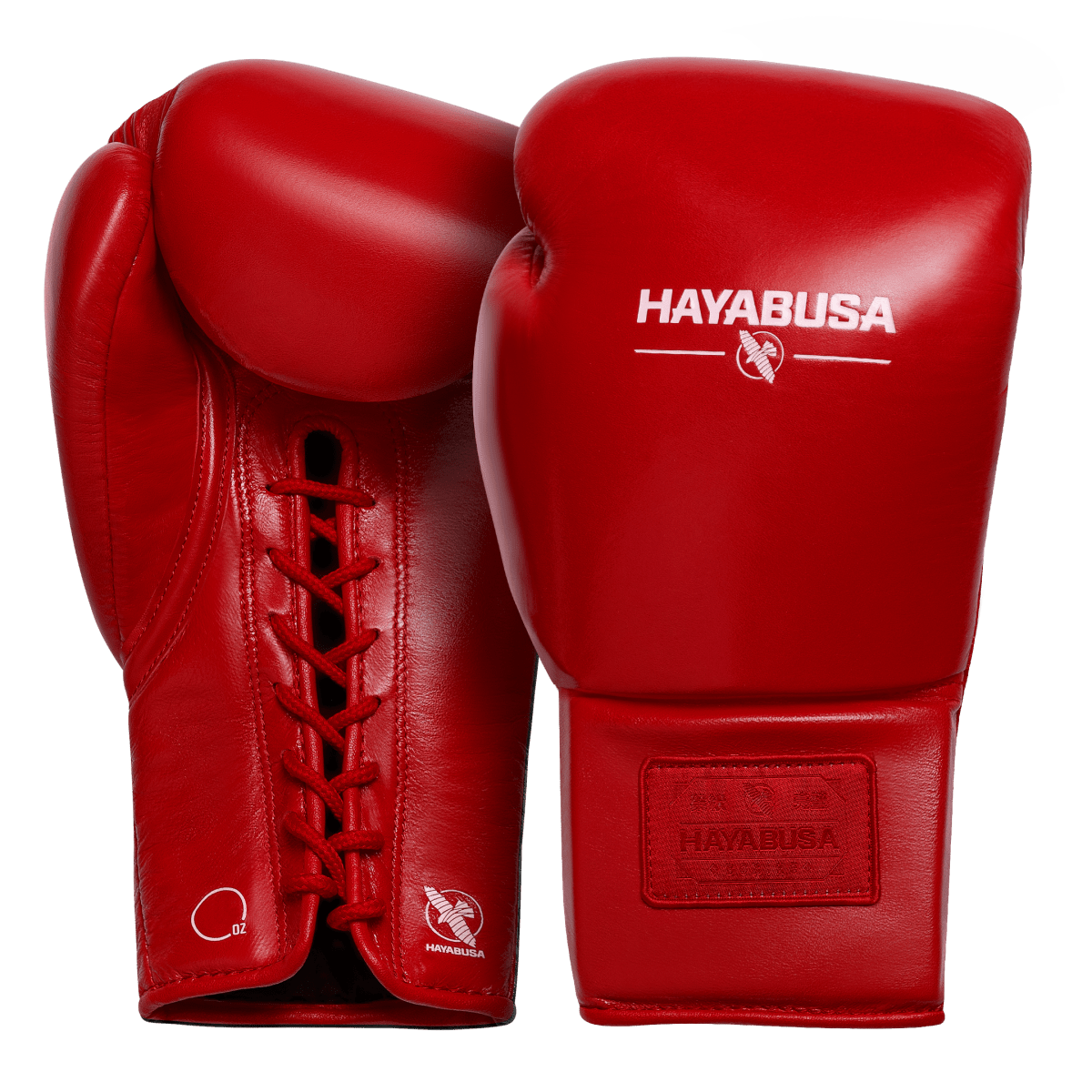 Par de guantes de boxeo rojos Hayabusa Pro Lace, vista general