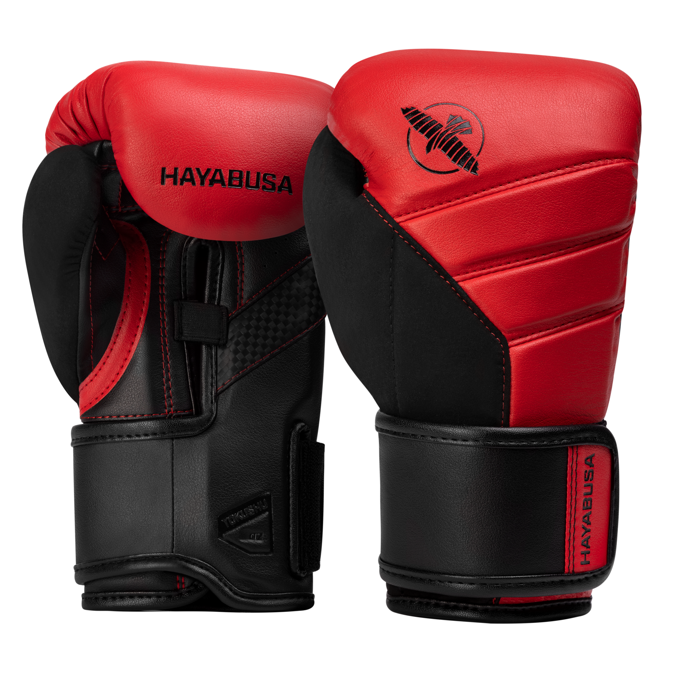Guantoni da boxe junior Hayabusa T3 nella combinazione di colori rosso e nero