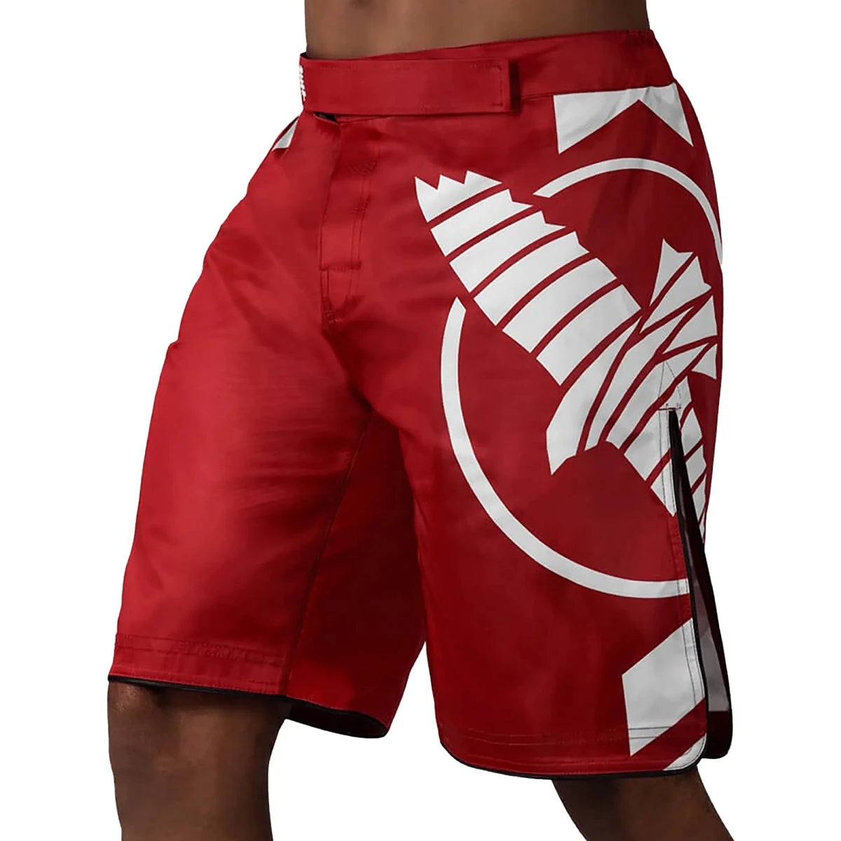 Pantalón corto rojo Hayabusa Icon MMA con sistema de cierre seguro.