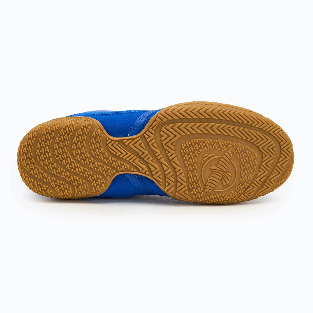 Knöchel- und Fersenstütze Hayabusa Pro Boxschuhe blau Rückansicht.