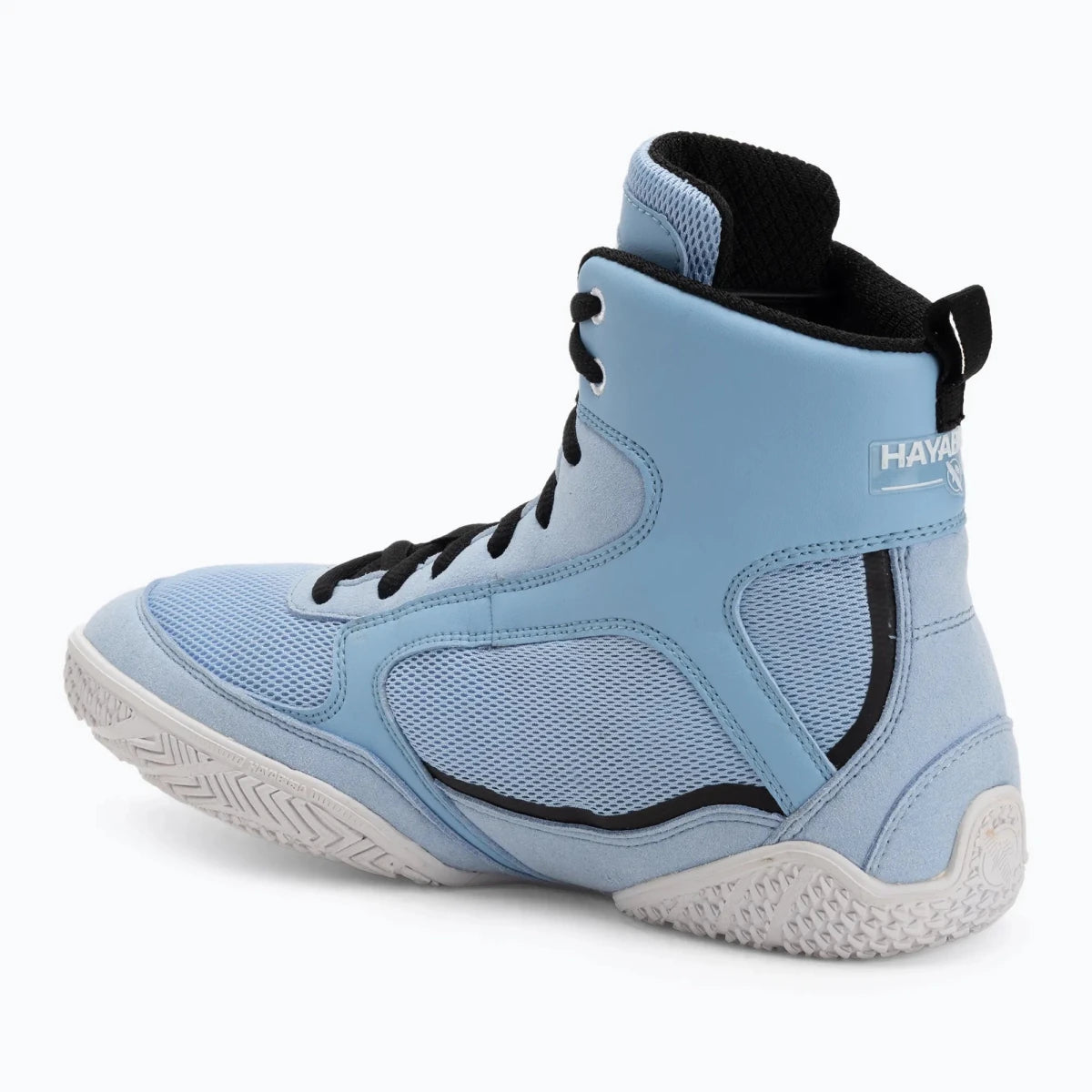Profilansicht Leichte und belüftete Hayabusa Pro hellblaue Boxschuhe.