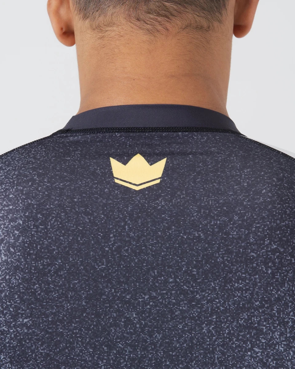 Detalle de las fibras de poliéster y spandex de la licra Kingz Galaxy