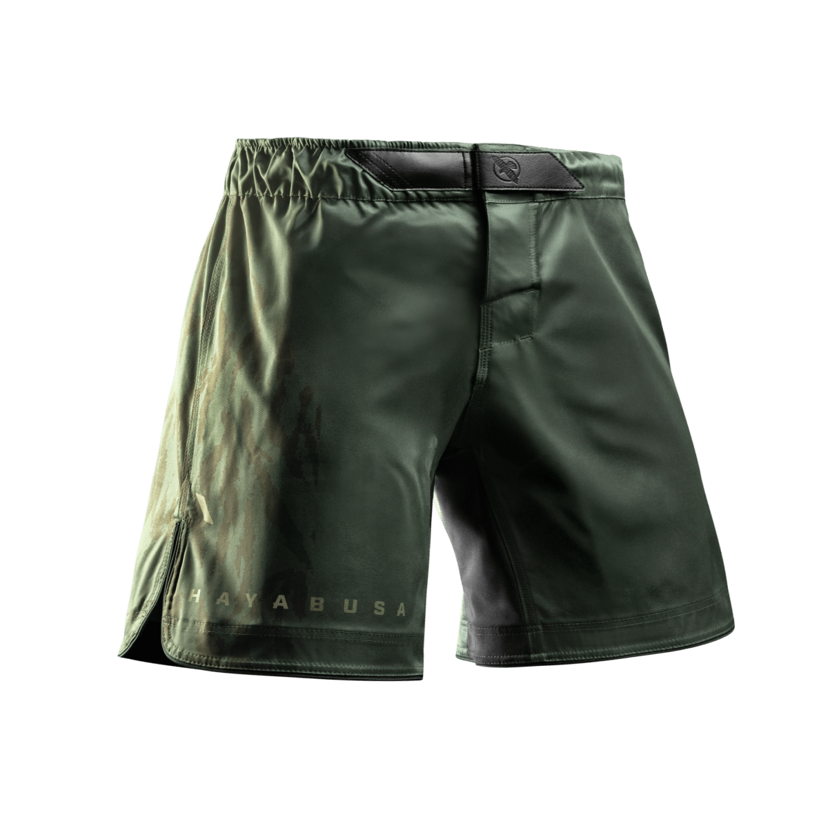 mma-shorts-hayabusa-apex-meio-coxa-verde-frente