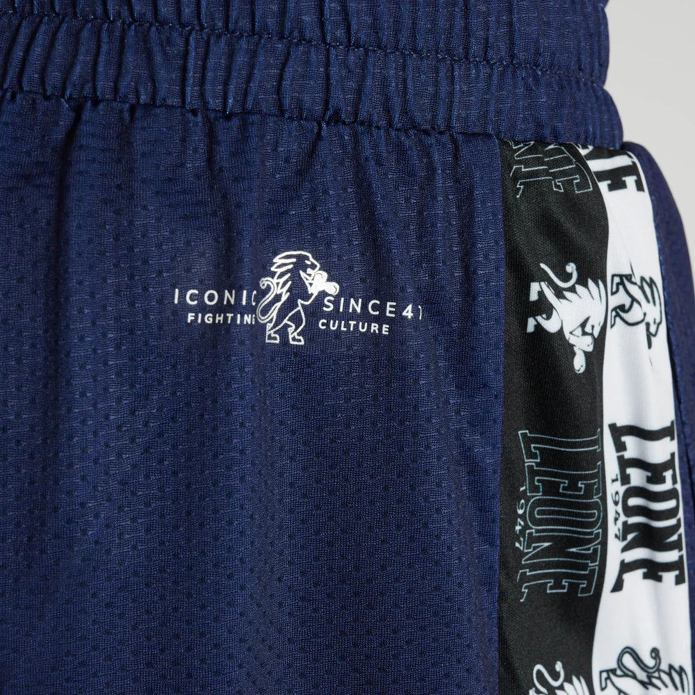 Pantaloncini Leone Iconic Training | Shorts Sportivi Lifestyle Neri e Blu