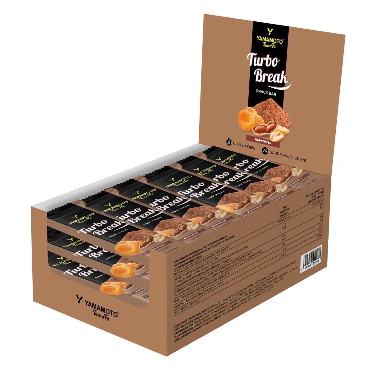 Pack Yamamoto Turbo Break Happiness con cacao y maní