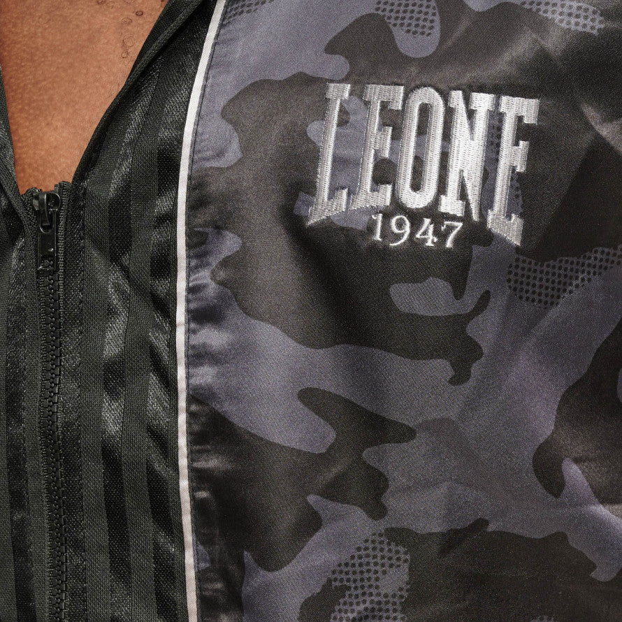 Leone da Ring sleeveless jacket with hood and zip