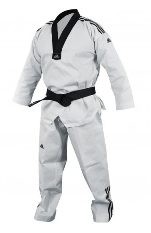 Dobok Taekwondo Adidas Adi-club neck black 